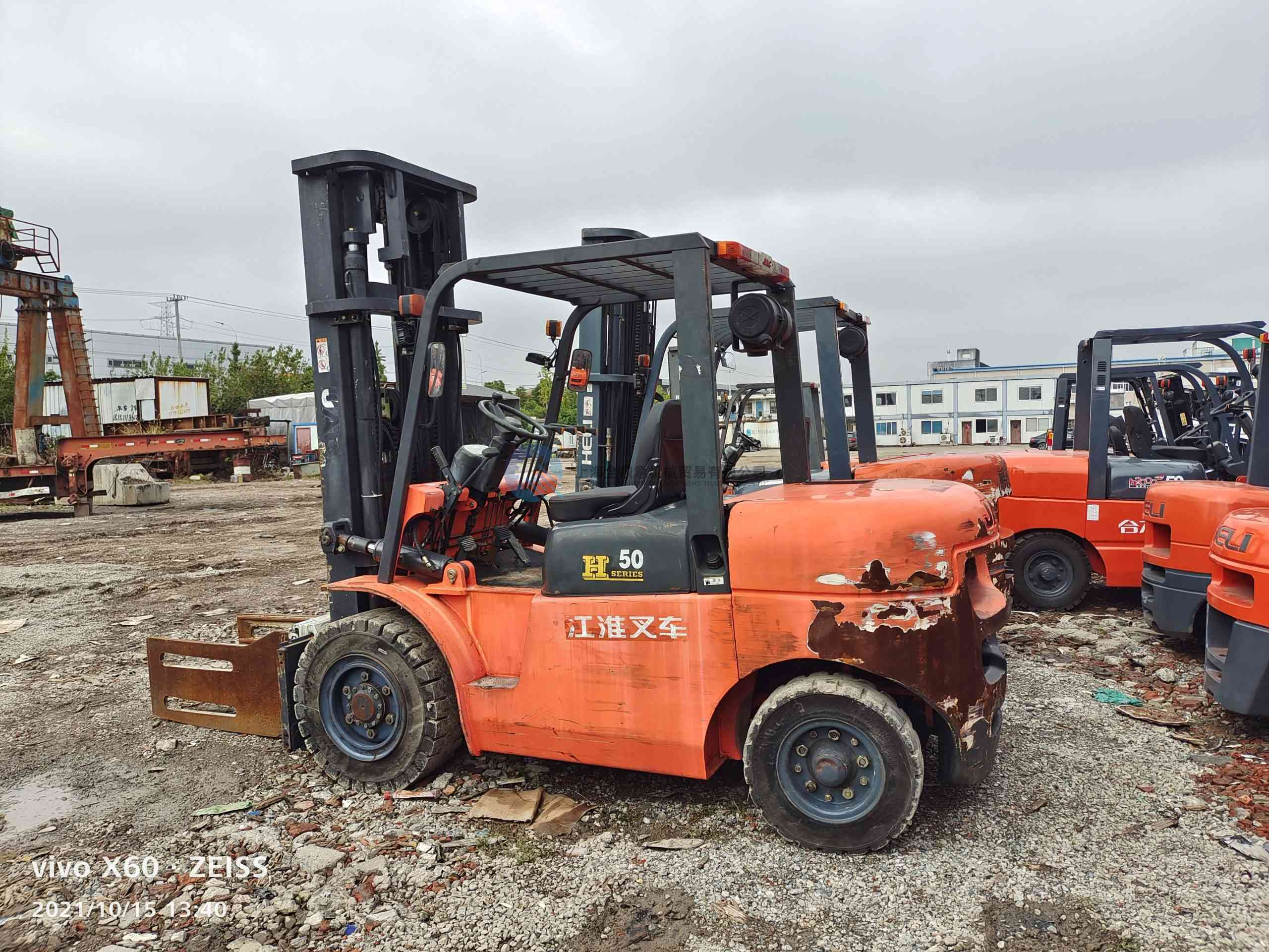 Used HELI 50 5 ton Diesel Forklift truck with 6m lift height